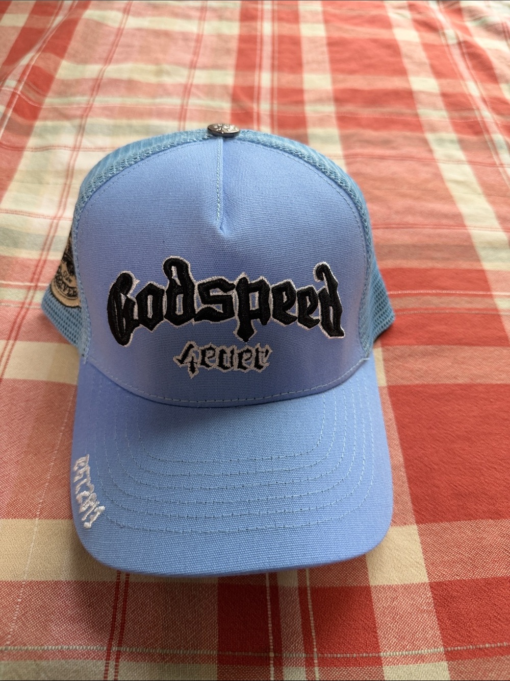 Godspeed Forever Light Blue Trucker Cap